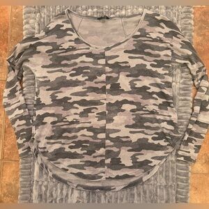 Lucky Brand Camouflage Long Sleeve Top